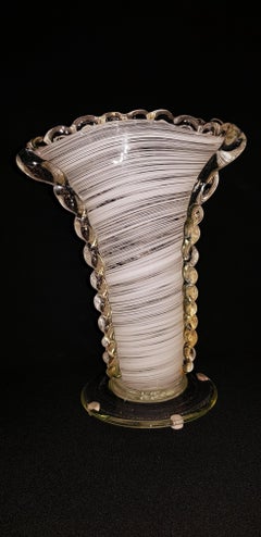 Middle of Century Murano Glass Vase by Barovier and Toso