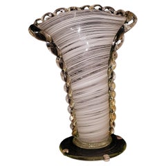 Middle of Century Murano Glass Vase by Barovier and Toso