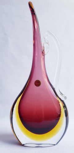 Middle of Century Somerso Murano Glass Carafe