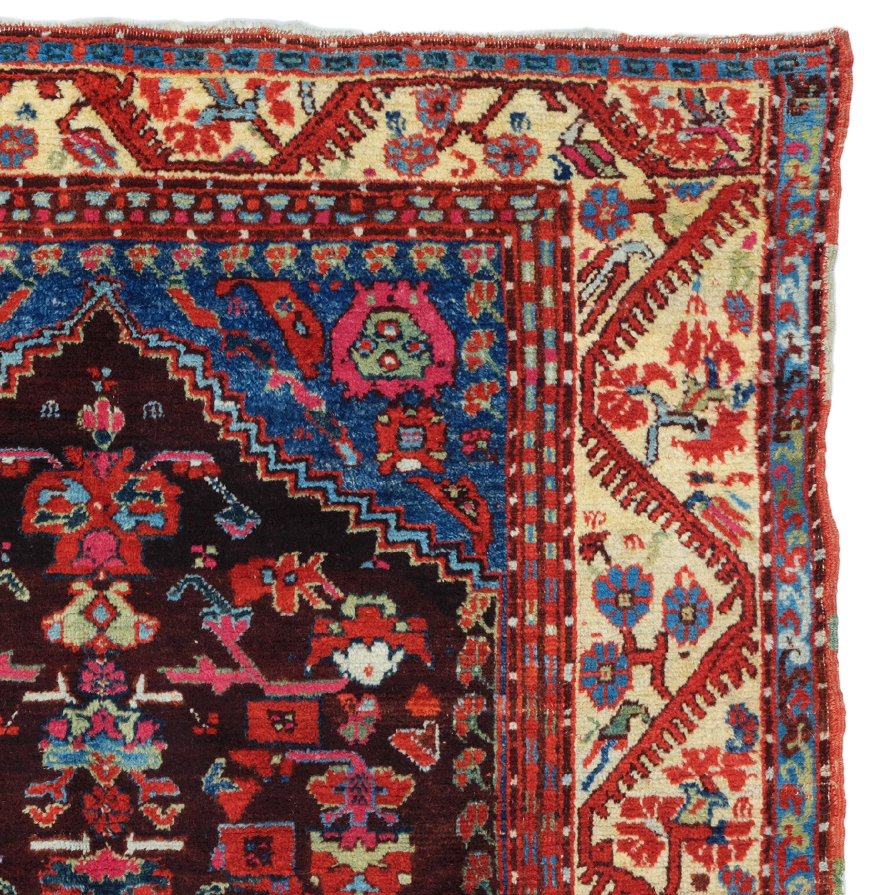 Wool Middle Of The 19th Century Anatolian Kula Rug - Antique Turkish Rug For Sale