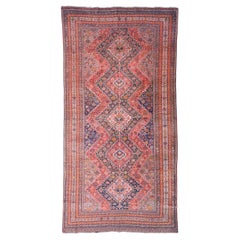 Middle of the 19th Century Antique Khamseh Rug - Antique Wool Area Rug