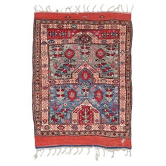 Middle of the 19th Century Antique Kozak Prayer Rug