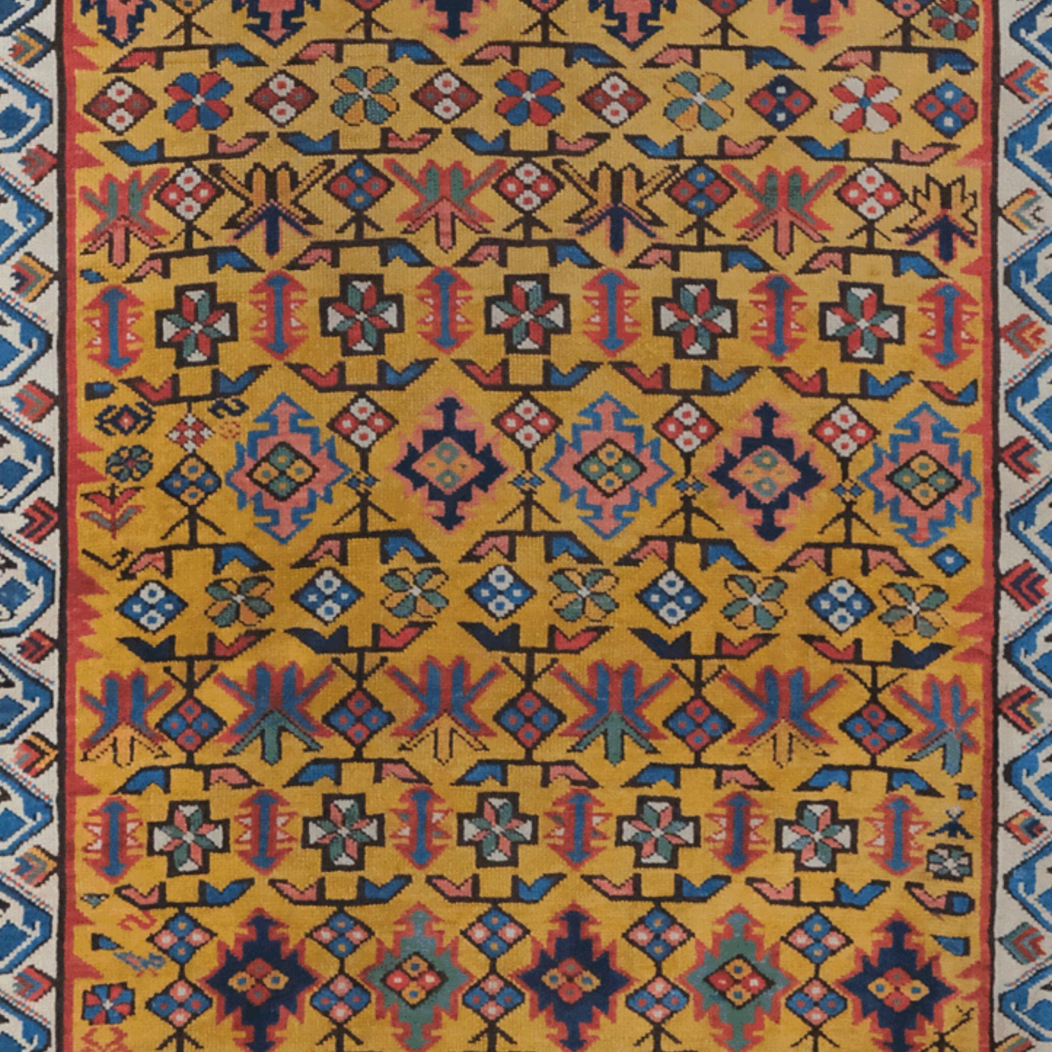Alfombra Kuba Shirvan caucásica de mediados del siglo XIX Caucásico en venta