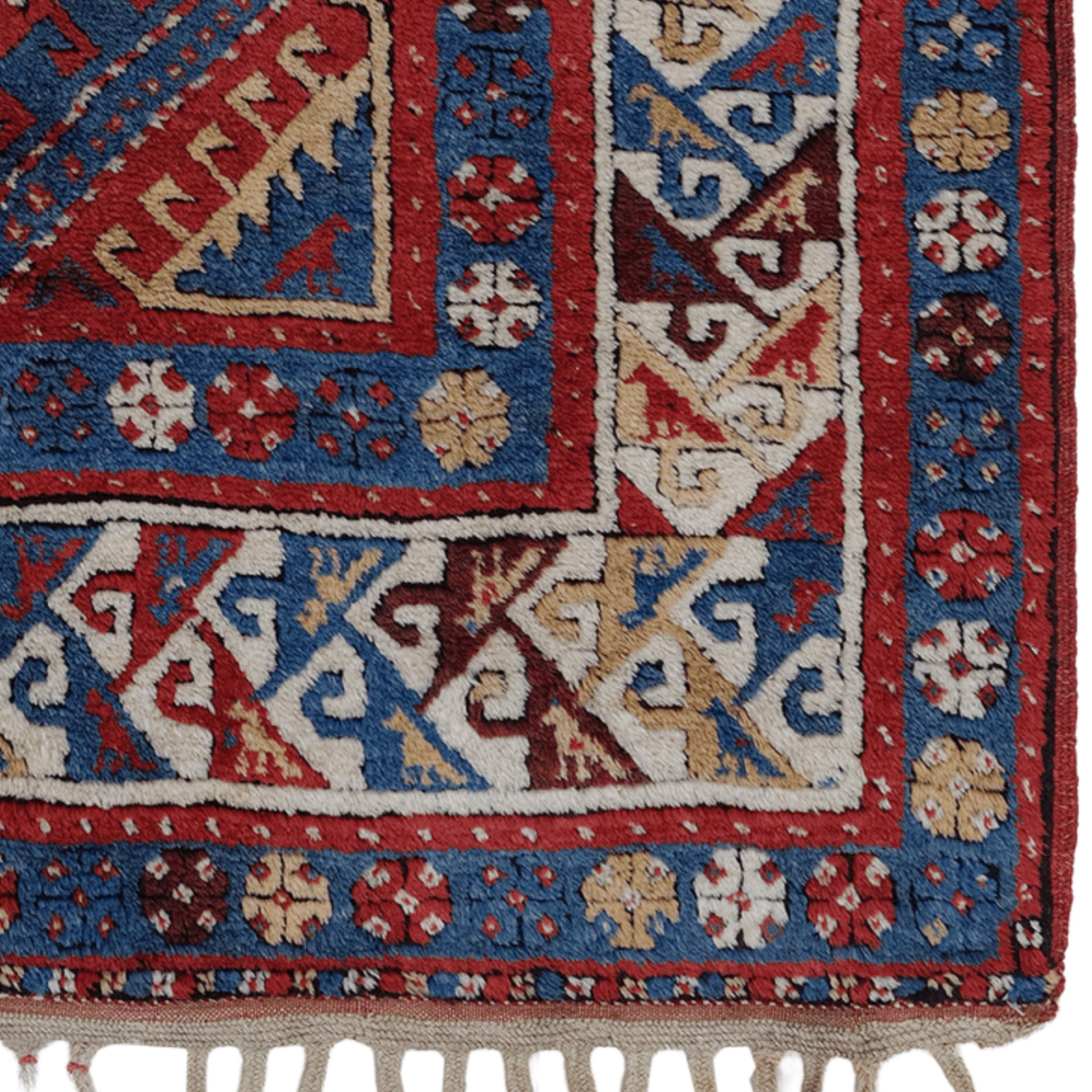 Tapis kazakh du milieu du 19e siècle Bon état - En vente à Sultanahmet, 34