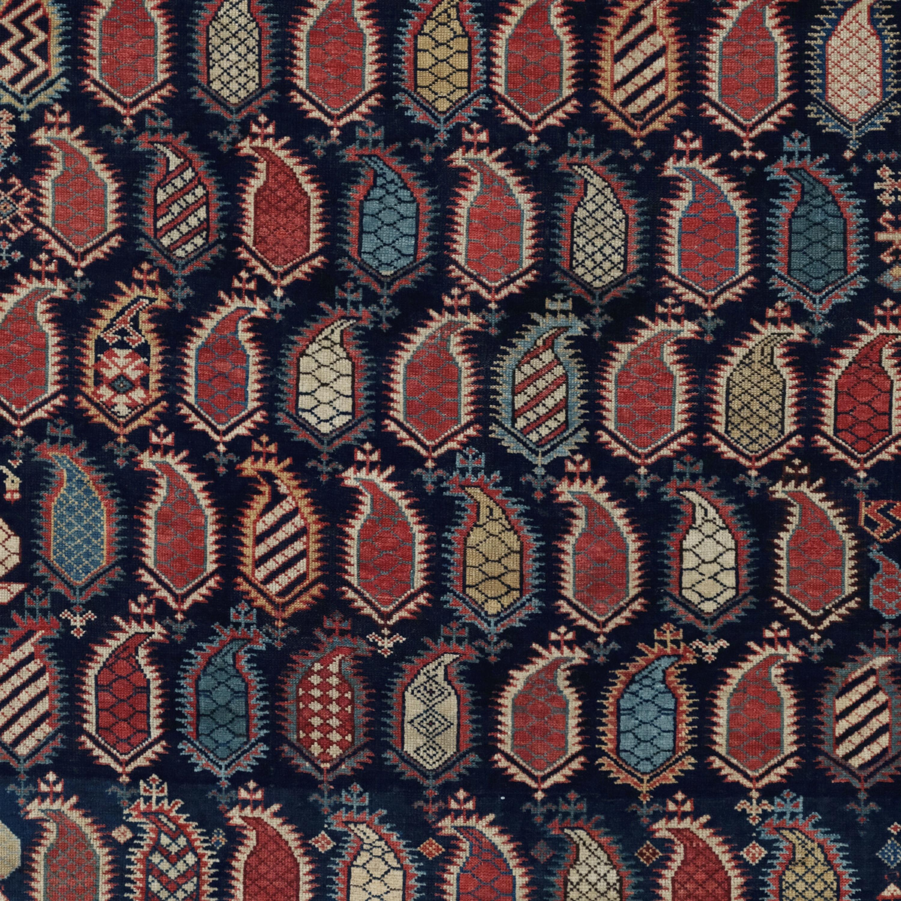 Middle of the 19th Century Marasali Rug, Antique Caucasian Rug, Antique Rug In Good Condition For Sale In Sultanahmet, 34