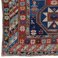 Middle of the 19th Century Shirvan Lezgi Rug, Antique Rug, Caucasian Rug