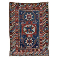 Middle of the 19th Century Shirvan Lezgi Rug, Antique Rug, Caucasian Rug