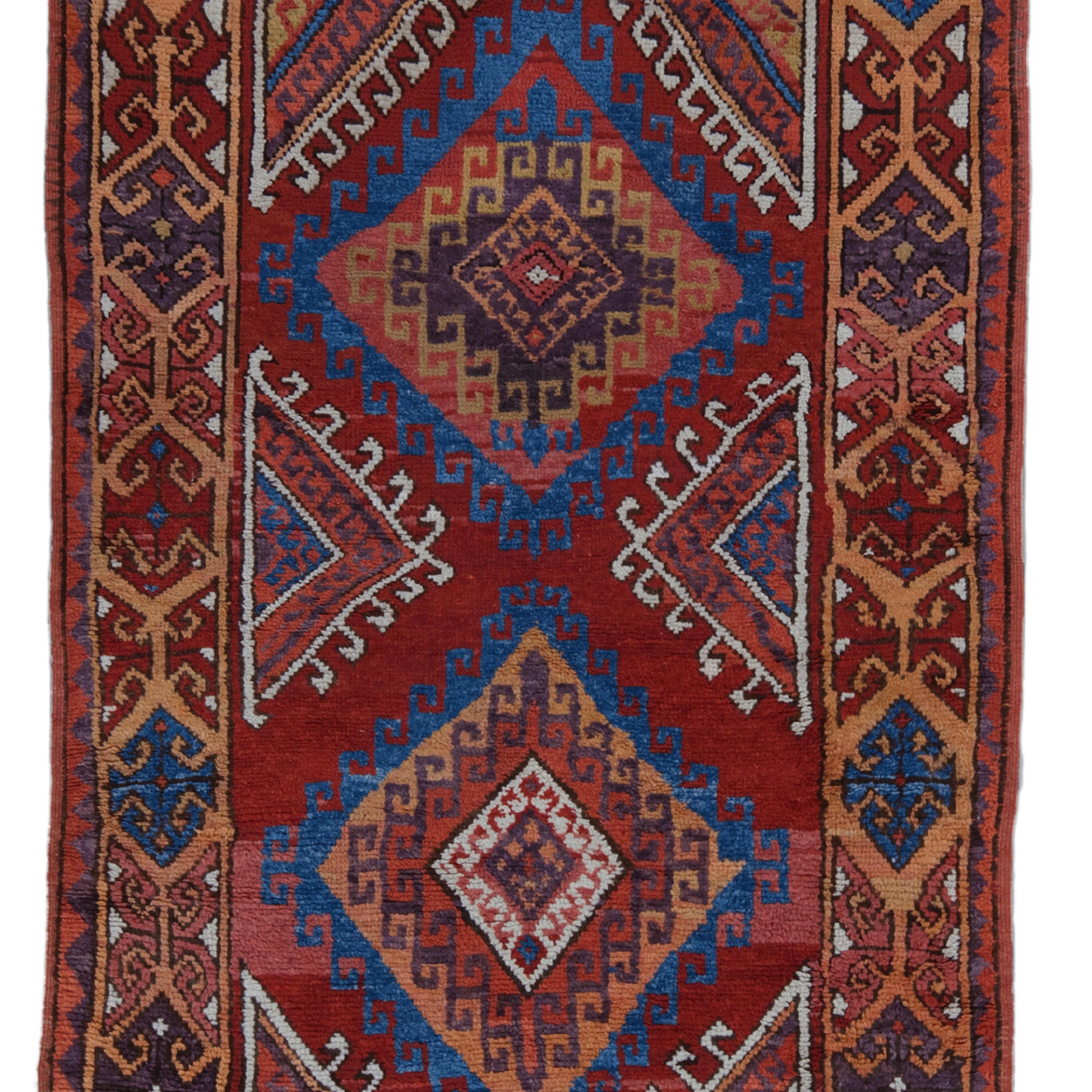 Turkish Middle of the 19th Century Urgup Runner - Antique Rug, Antique Wool Runner For Sale