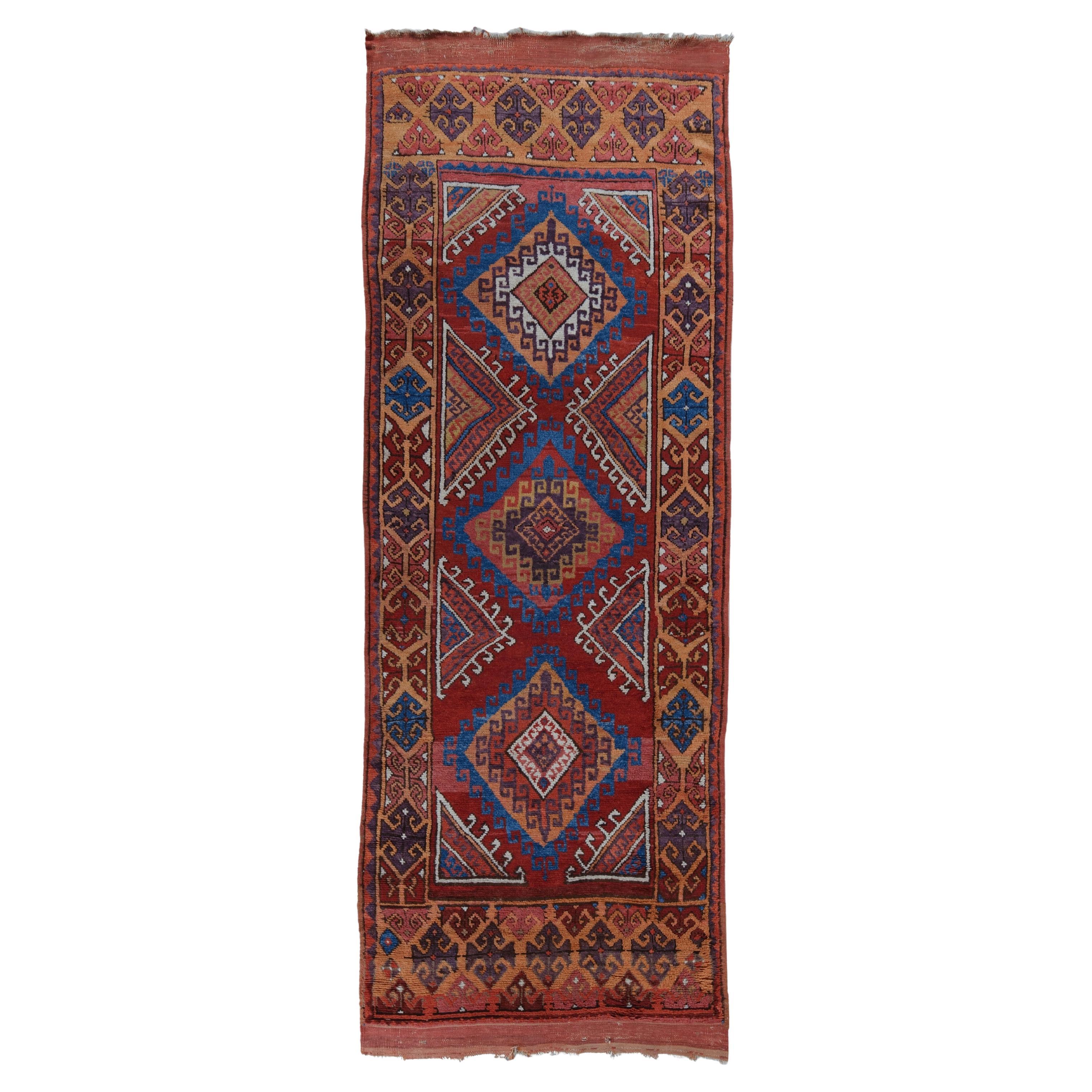 Middle of the 19th Century Urgup Runner - Antique Rug, Antique Wool Runner For Sale