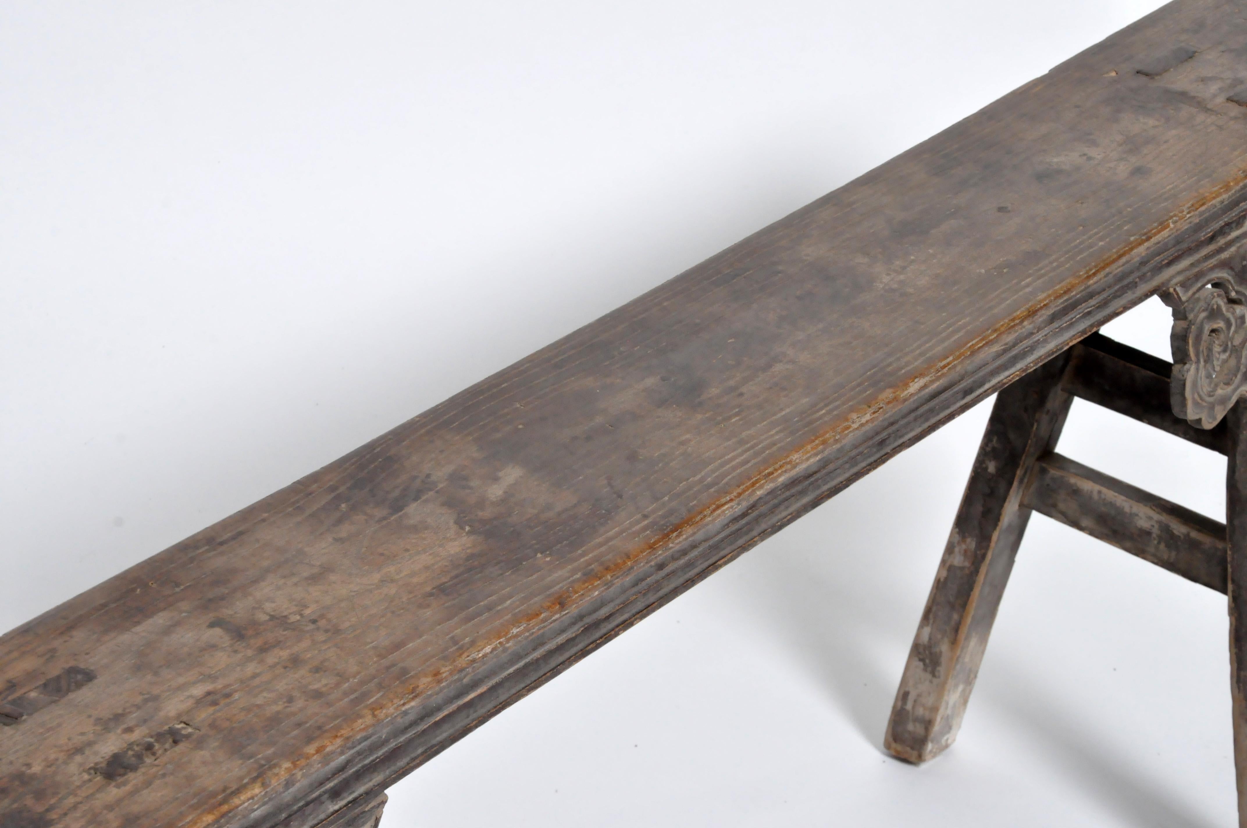 19th Century Middle Qing Dynasty Chinese Bench Century