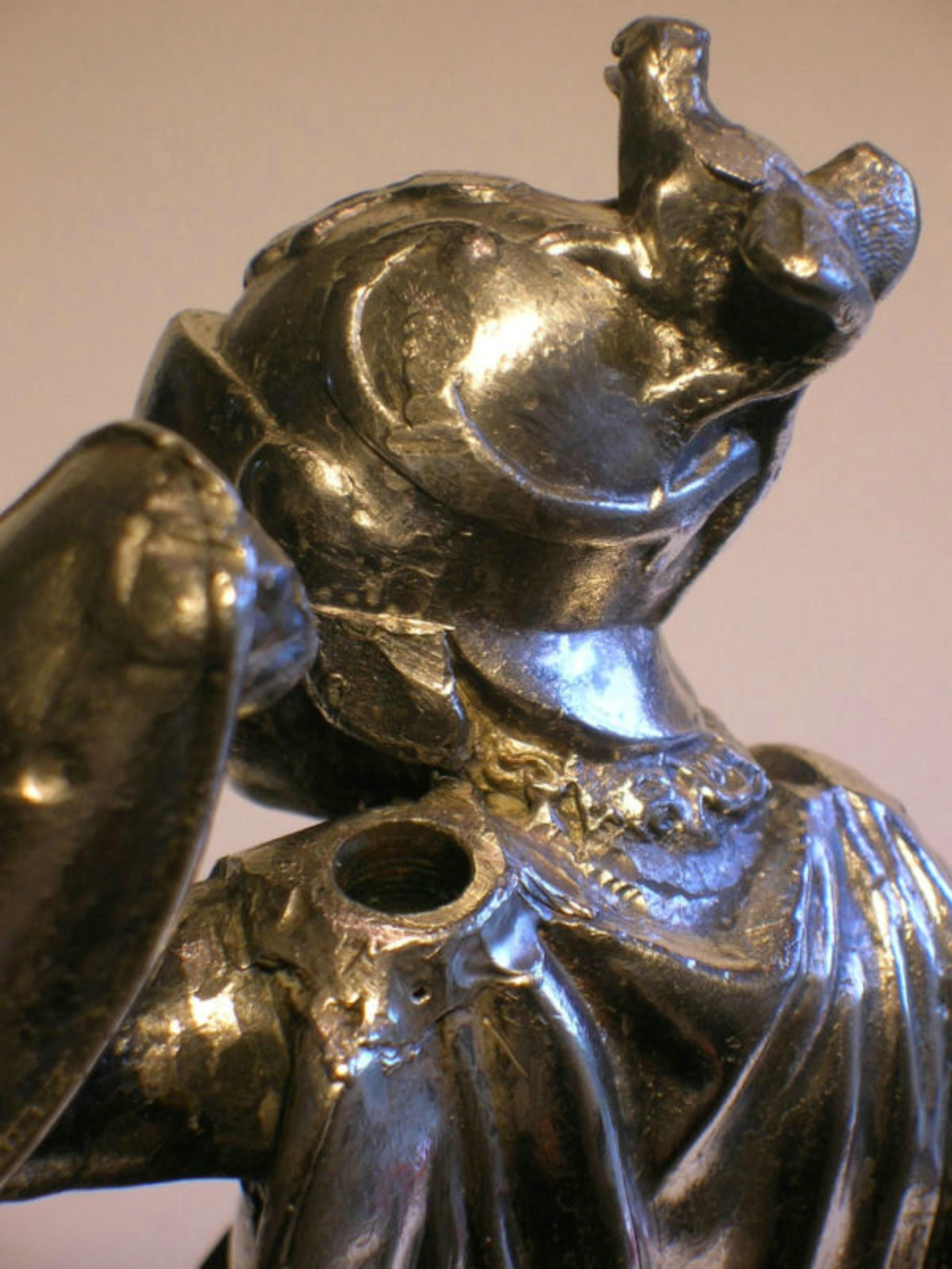 MIDDLETOWN PLATE CO. - Statue de guerrier néoclassique ancienne - États-Unis - fin du XIXe siècle en vente 4