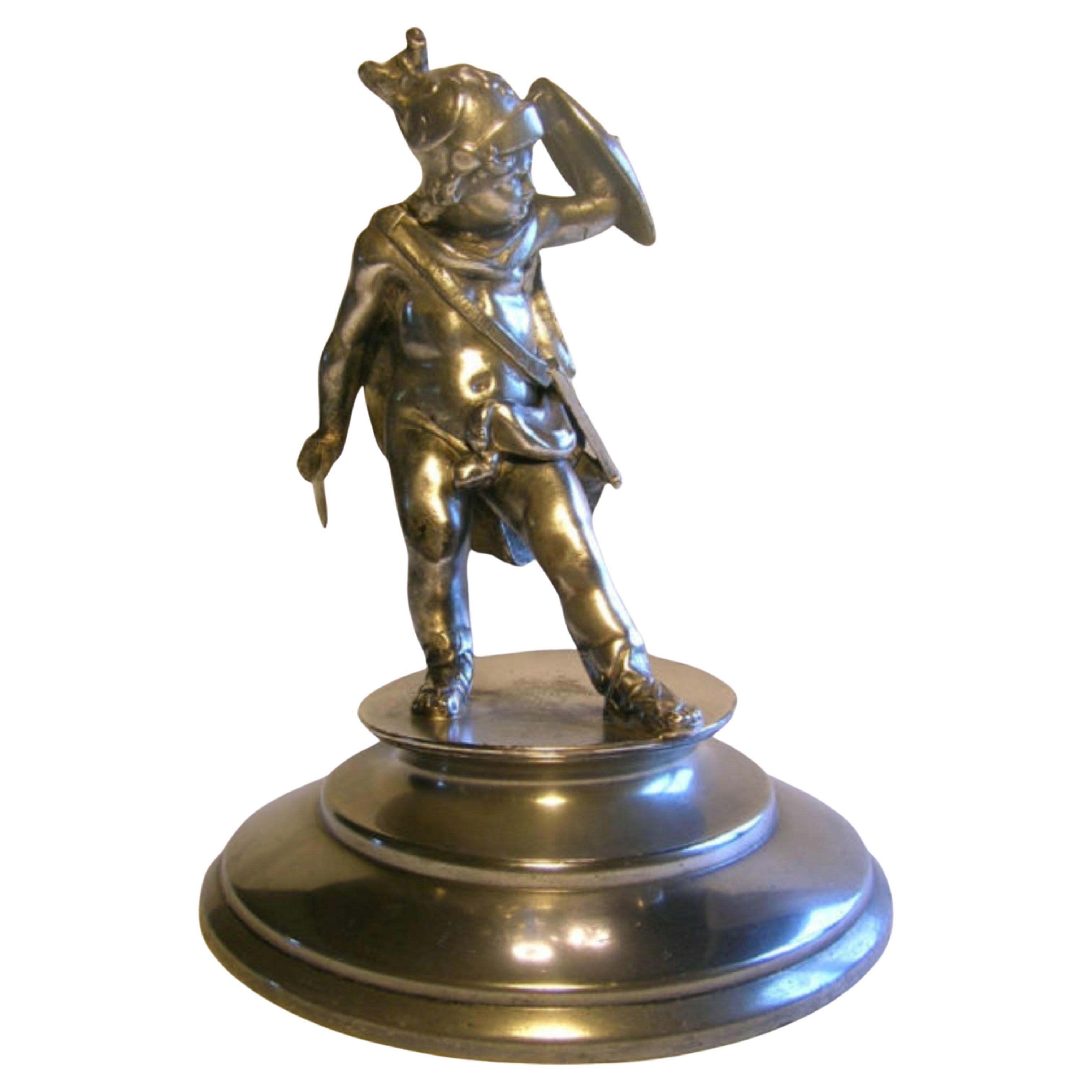 MIDDLETOWN PLATE CO. - Statue de guerrier néoclassique ancienne - États-Unis - fin du XIXe siècle