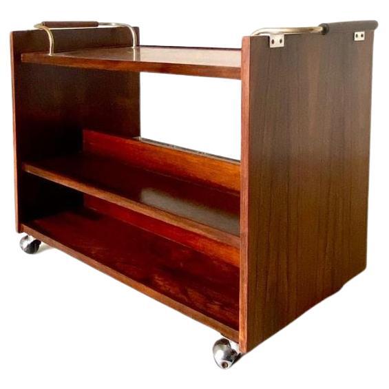 Mid-Century Modern The Modern Wood Rolle Bar Cart, Italy 1960s en vente