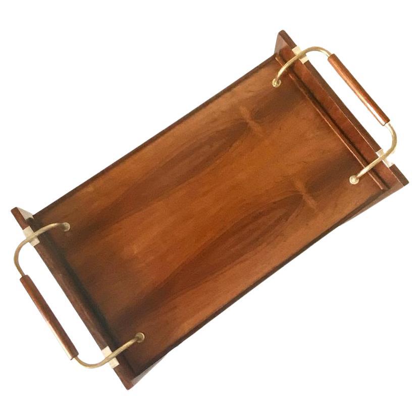 Milieu du XXe siècle The Modern Wood Rolle Bar Cart, Italy 1960s en vente