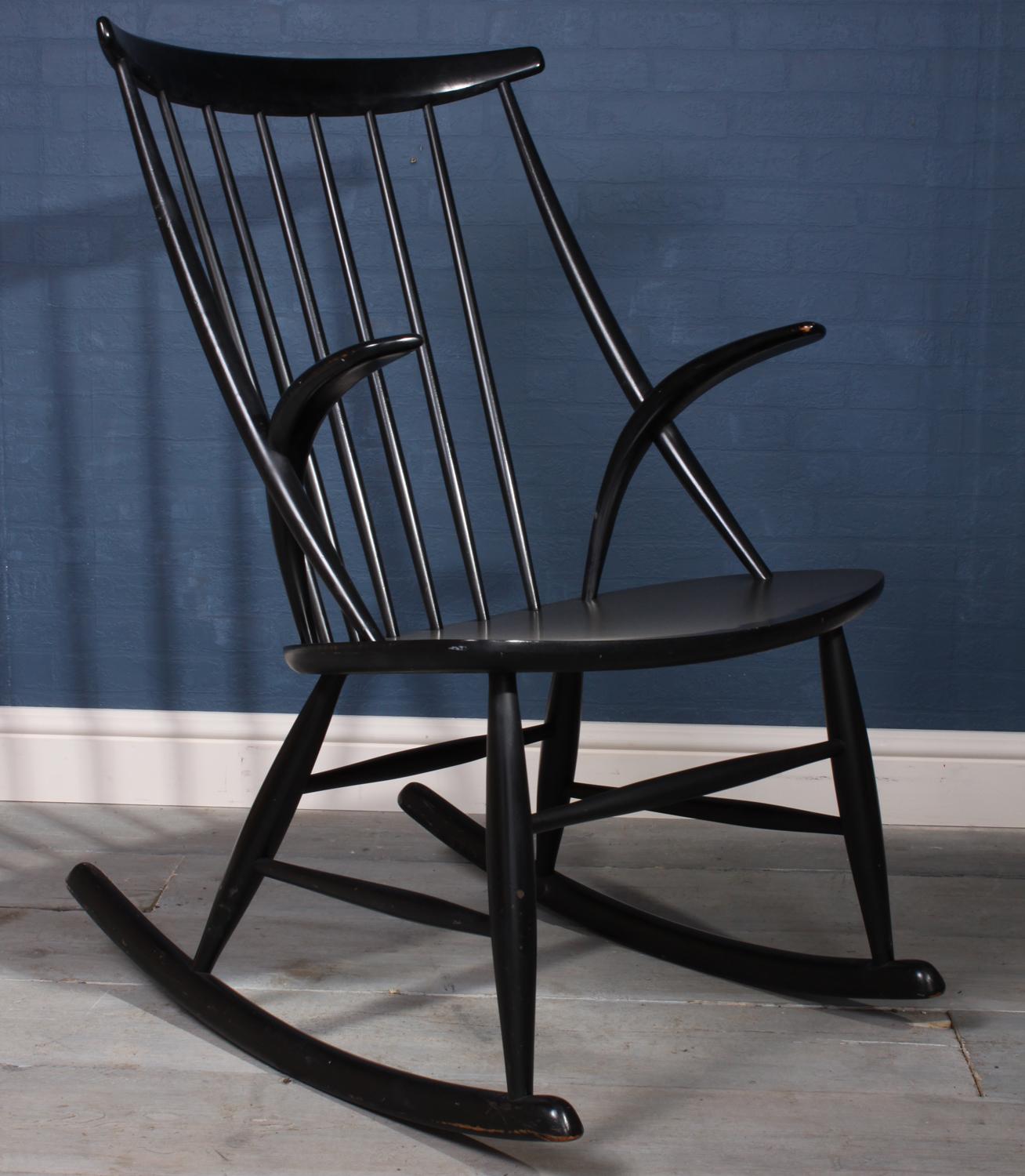 Danish Midentury Rocking Chair by Illum Wikkelsø For Sale
