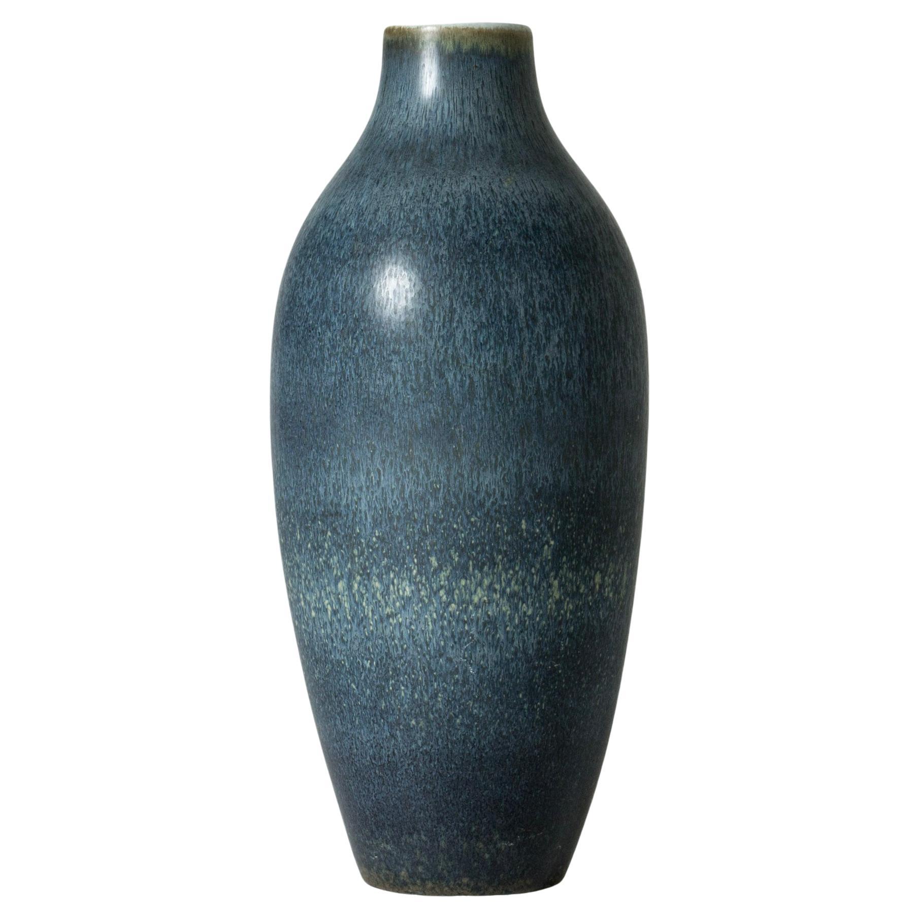 Midentury Stoneware Floor Vase, Carl-Harry Stålhane, Rörstrand, Sweden, 1950s For Sale