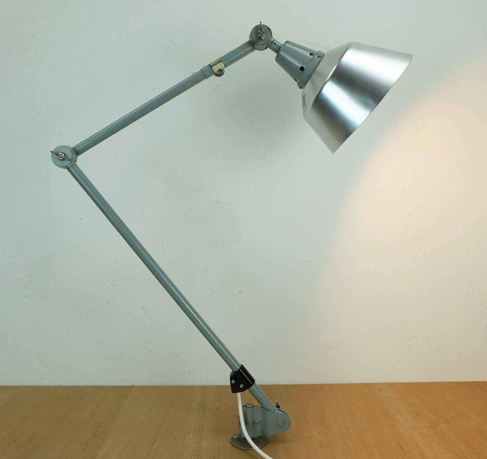 Metal midgard R2 DESK LAMP industrial design 1960s gdr  For Sale