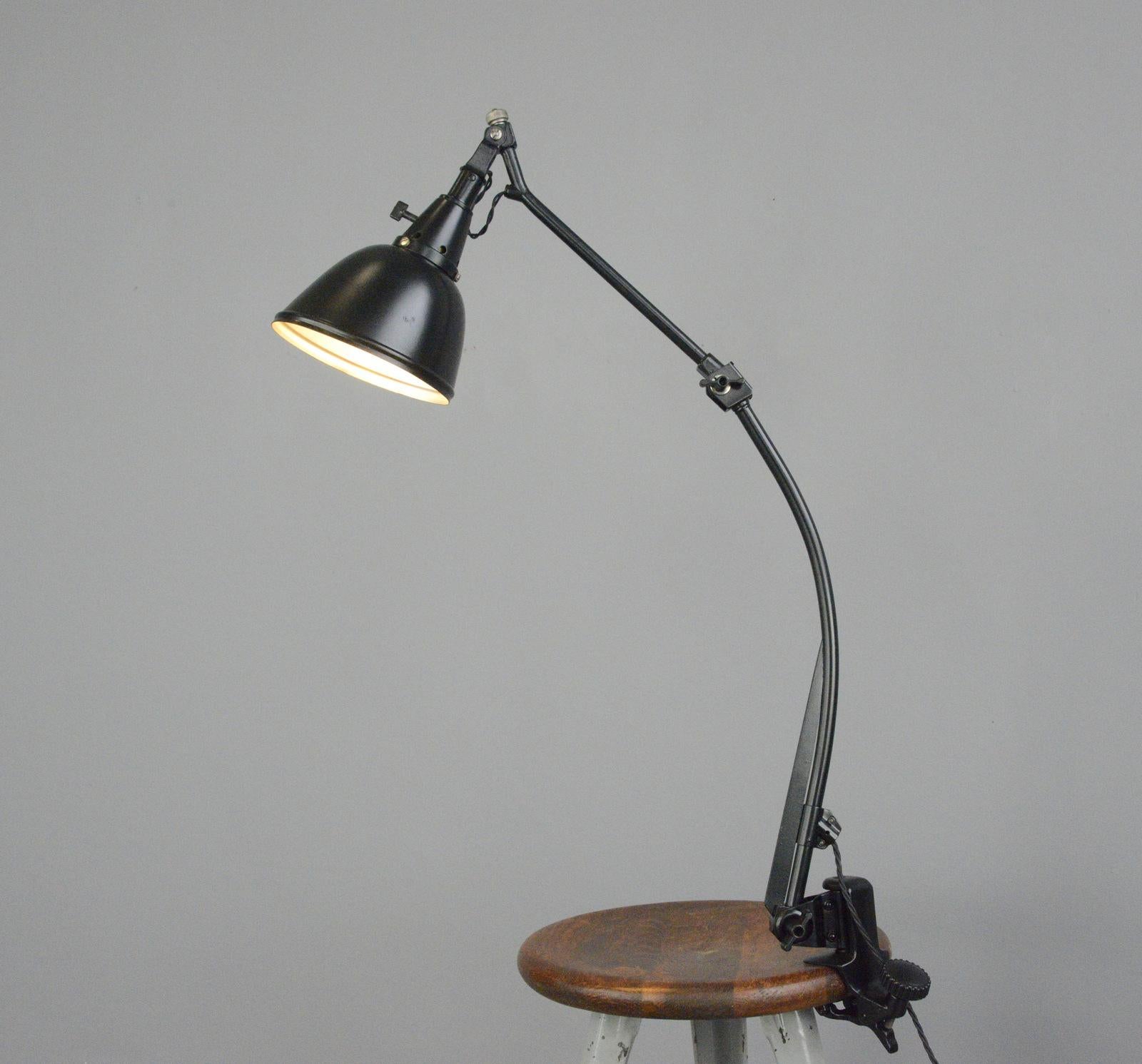 Steel Midgard Typ 114 Table Lamp by Curt Fischer, circa 1930s