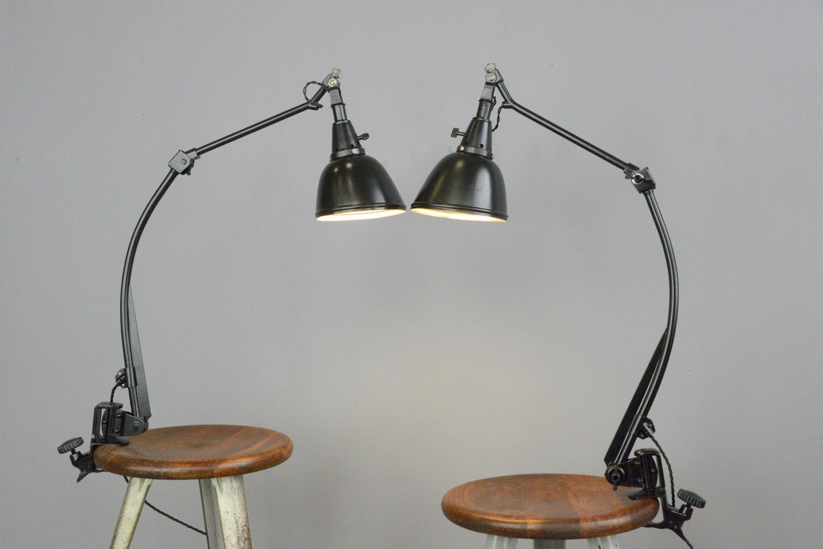 Midgard Typ 114 Table Lamps by Curt Fischer, circa 1930s 3