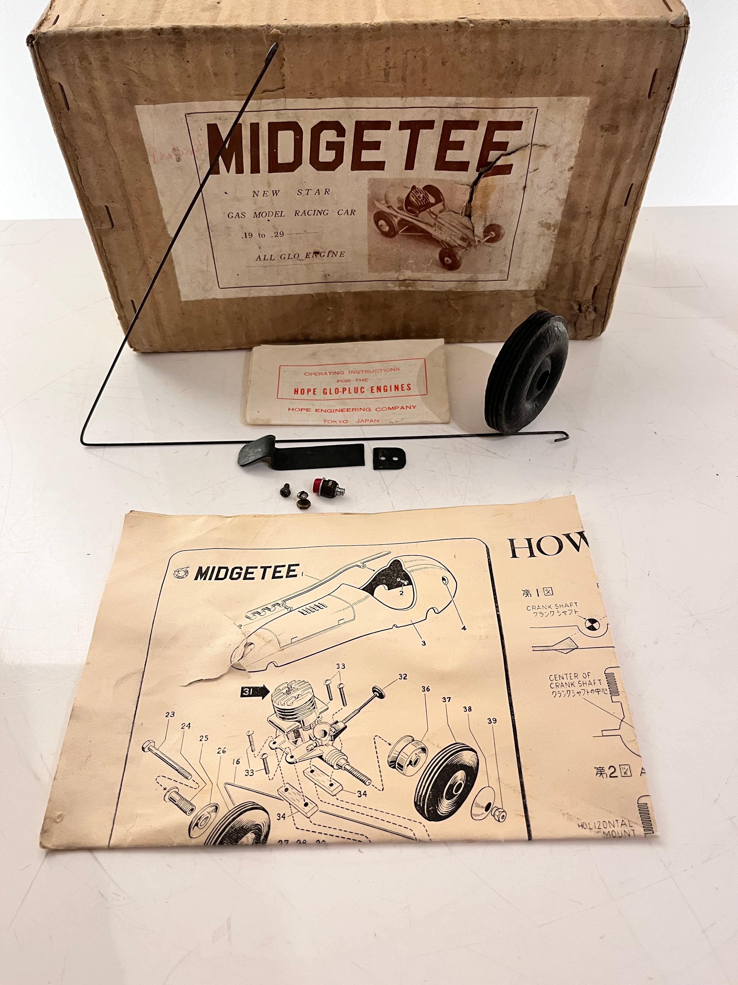 MIDGETEE New Star Gas Model Racing Car All Glo Engine 1950s 3