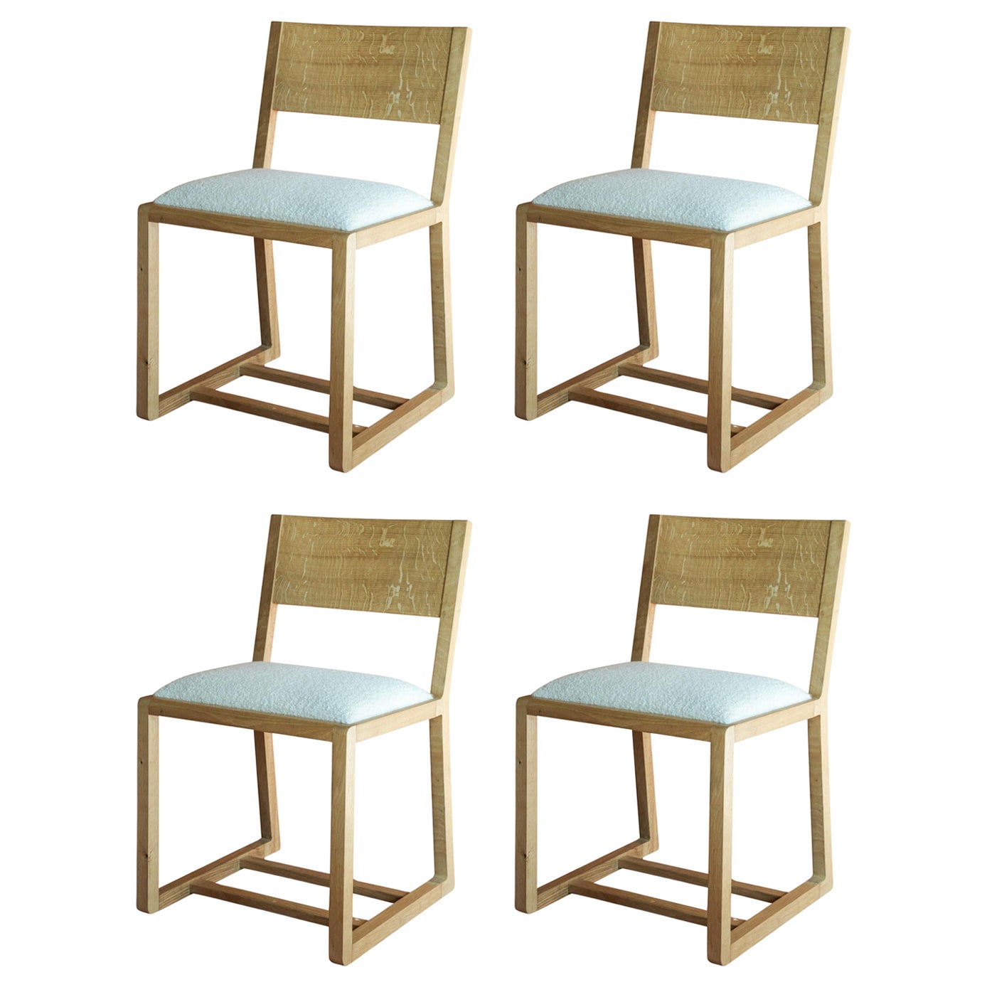 Silla de comedor de madera de roble Midi CONJUNTO DE 4 by Jilguero Brookes en venta