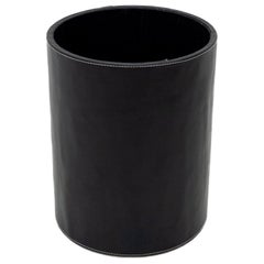 Midipy France Stitched Leather Paper Basket