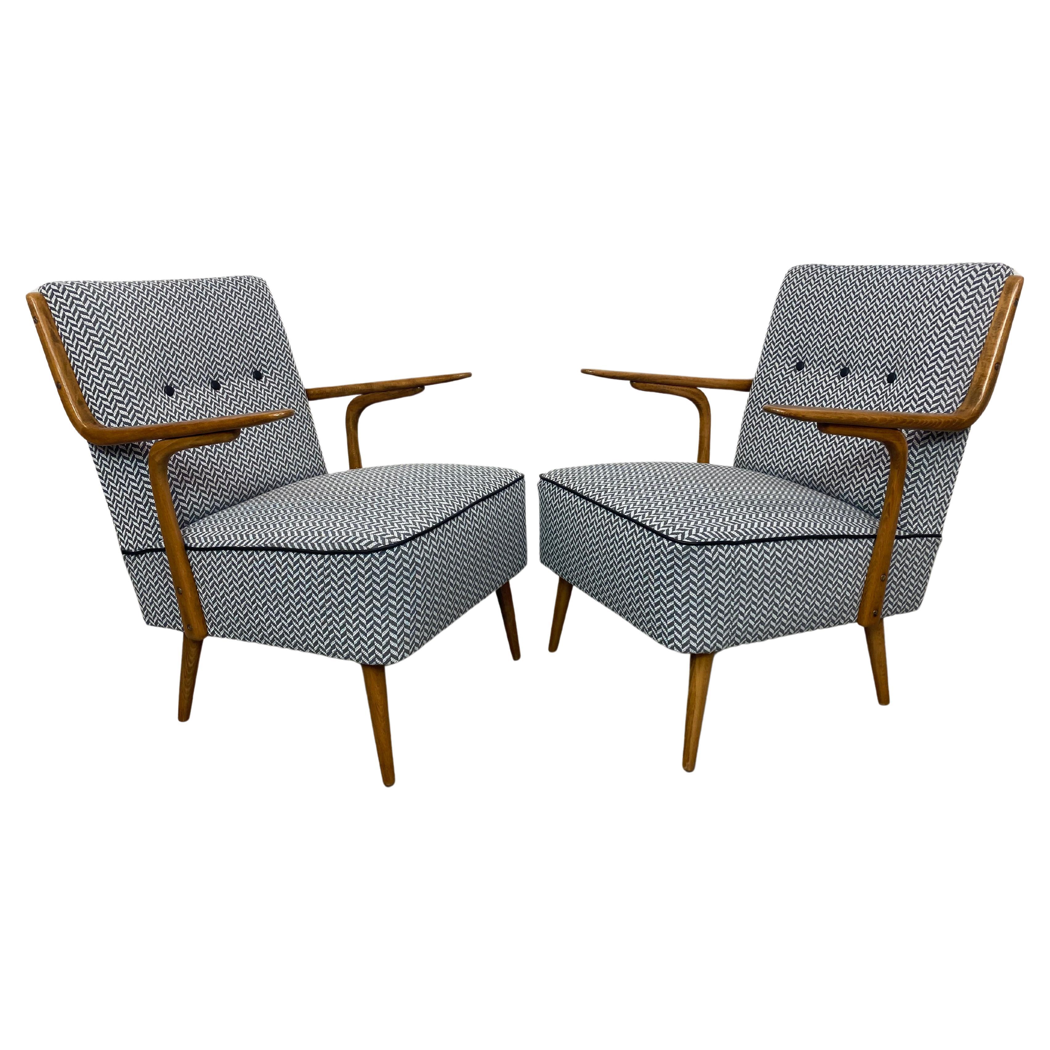 Midncenury design armchairs by Jozsef Peresztegi for Thonet