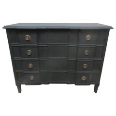 Midnight Black Gustavian Style Chest