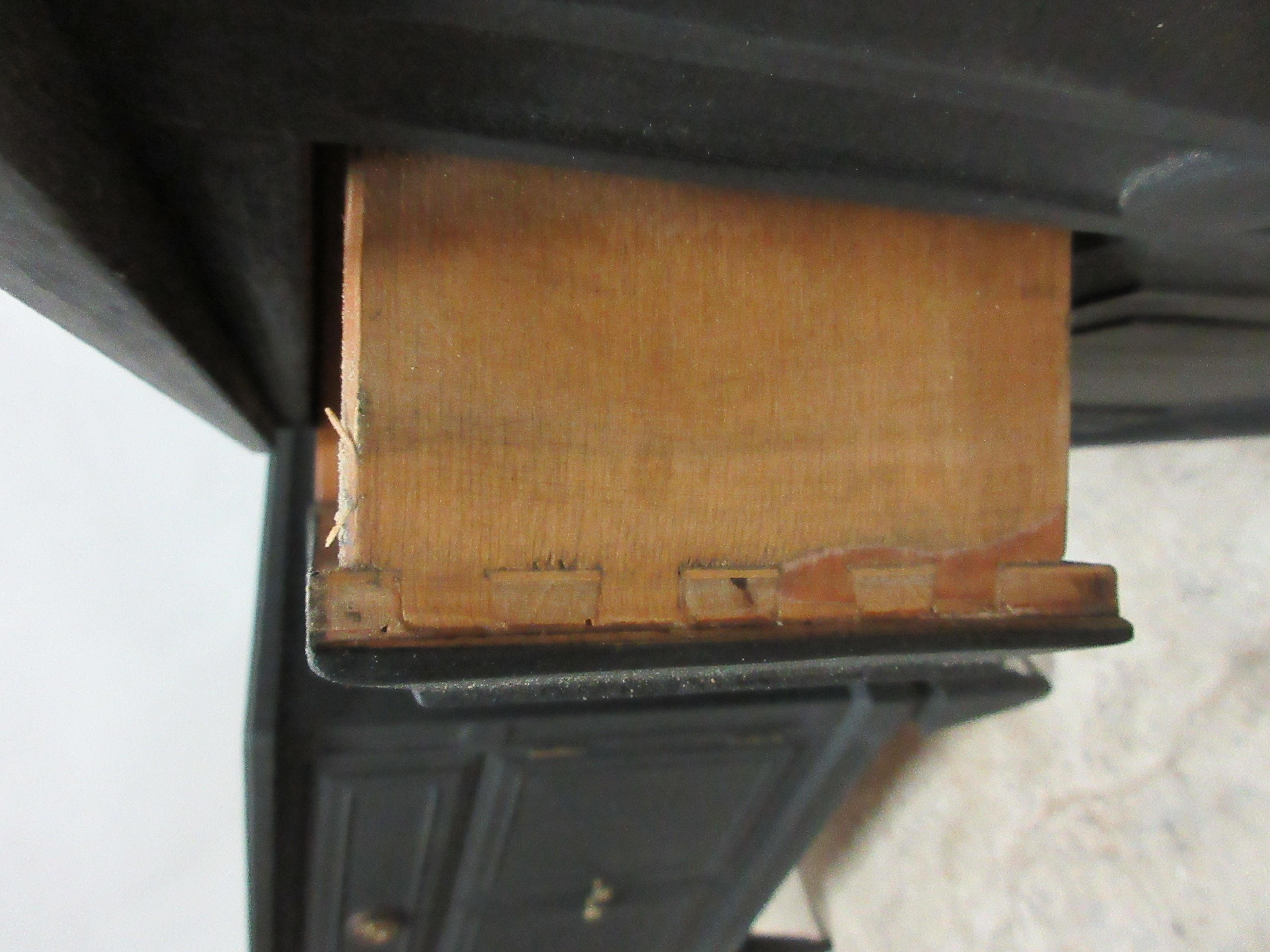 Wood Midnight Black Gustavian Style Nightstands