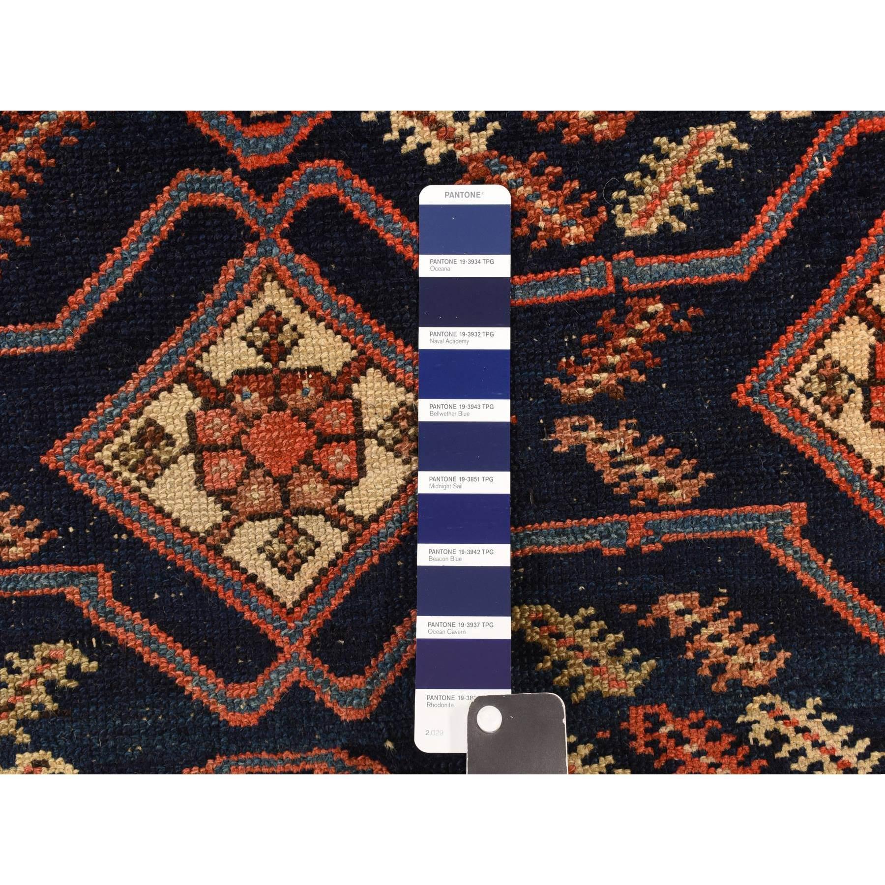 Perse Midnight Blue Antique North West Persian Hand Knots Rugs Clean Wool Rug (tapis de laine propre) en vente