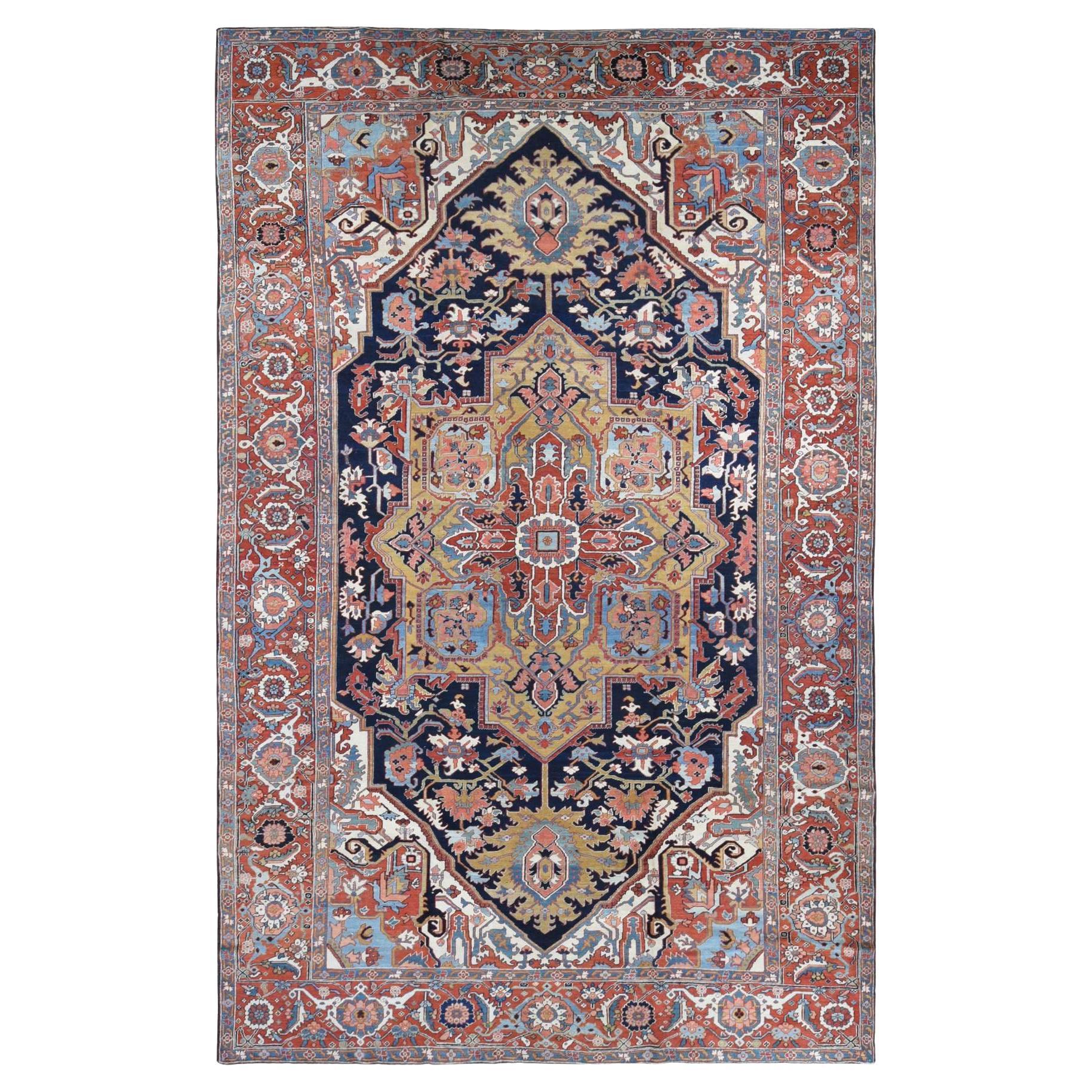 Almond Brown Antique Persian Bakshaish Clean Hand Knotted Pure Wool ...