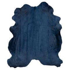 Midnight Blue Genuine European Large Cowhide Rug