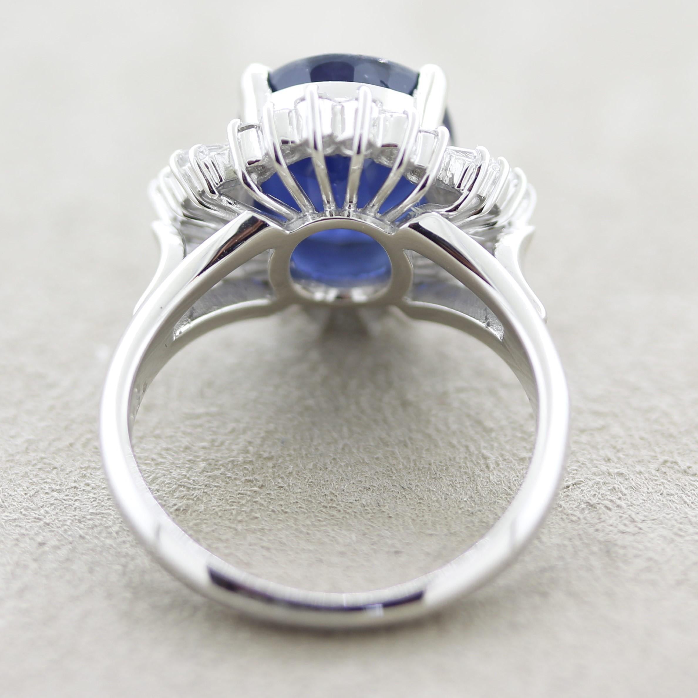 women's midnight blue sapphire ring