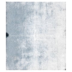 Midnight Blue Textured Silk Custom Rug "Noctis Veil" by Doris Leslie Blau