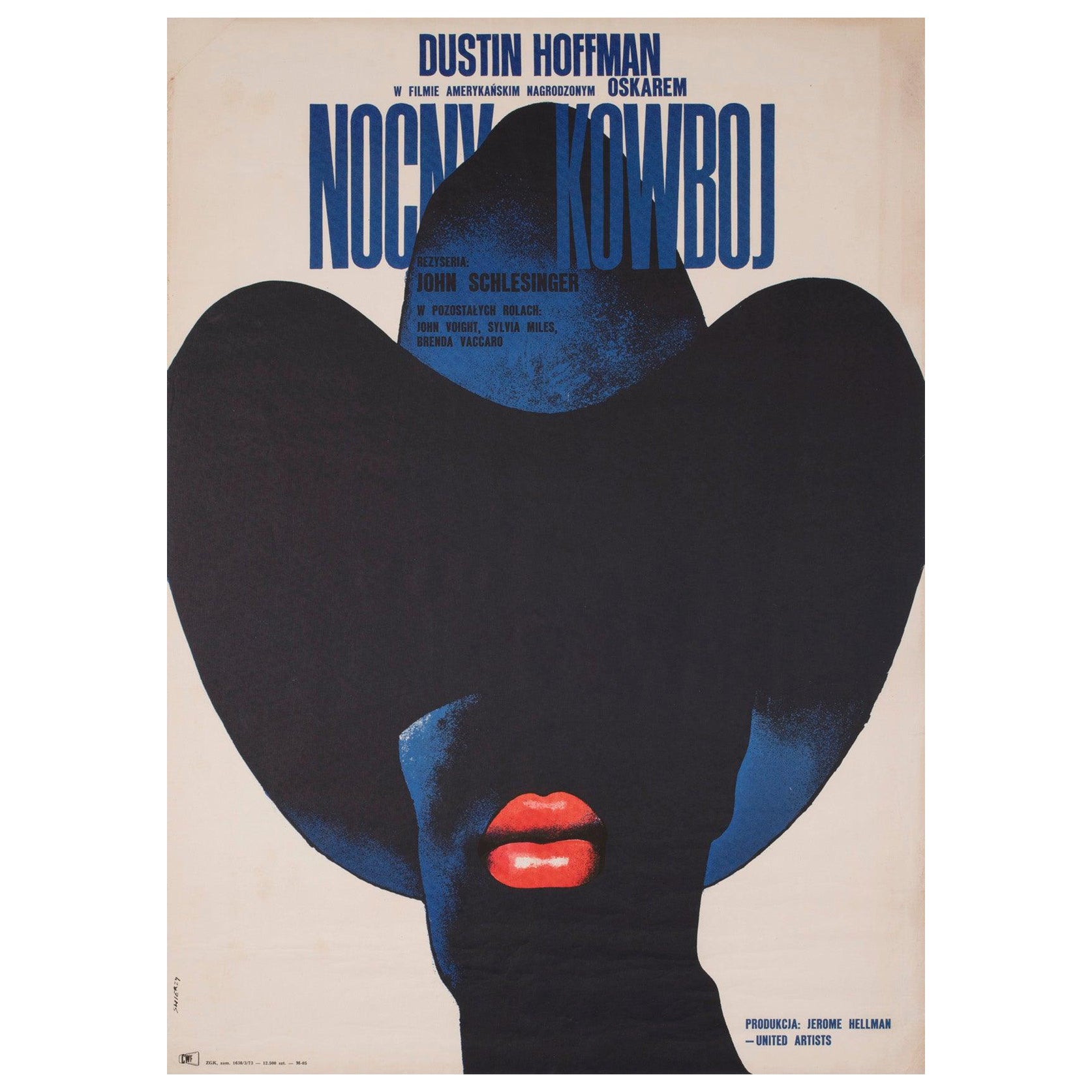 Midnight Cowboy 1973 Polnisch A1 Filmplakat, Waldemar Swierzy