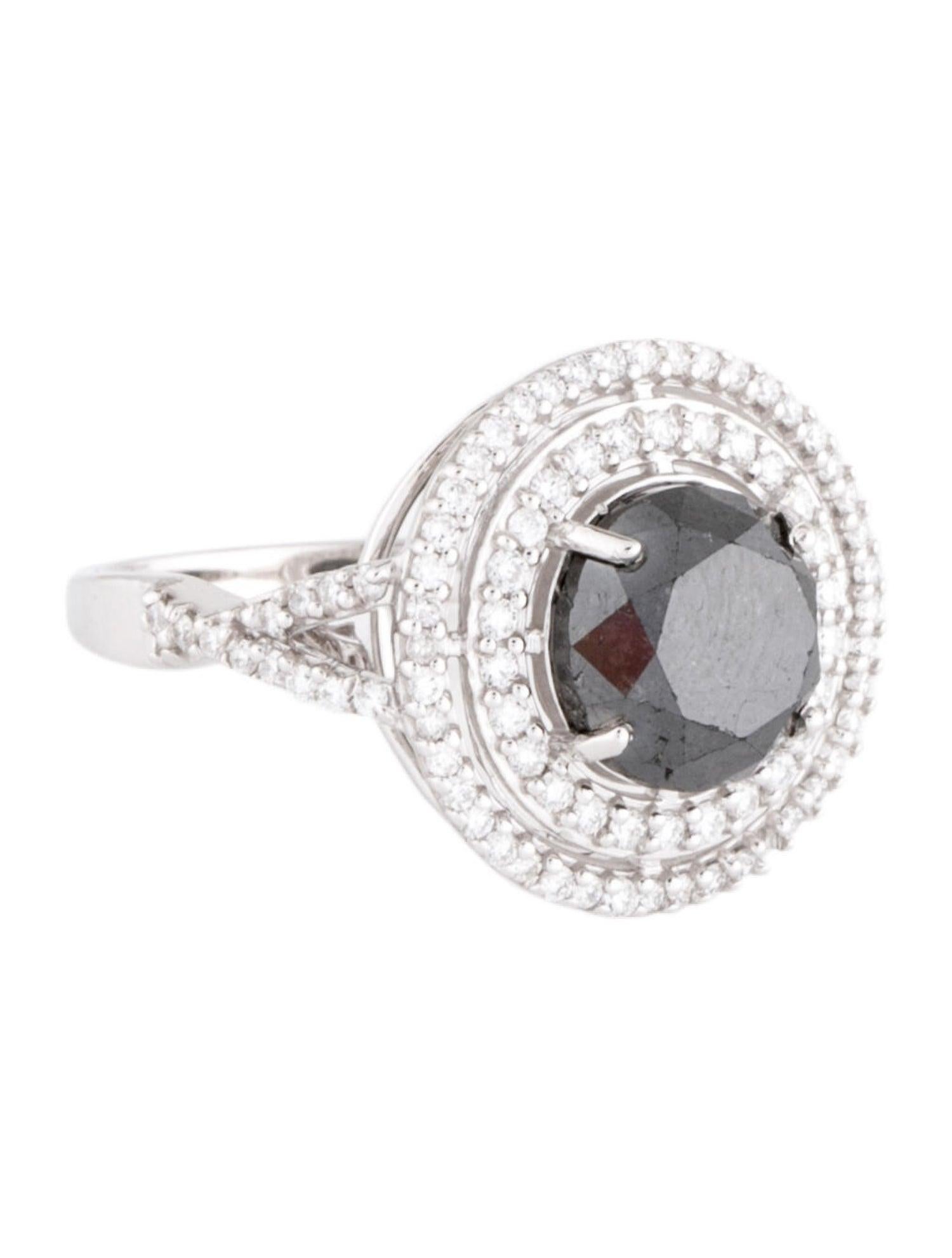 Women's Elegant 3.67ct Diamond Engagement Ring, Size 7 - Stunning Statement Jewelry For Sale