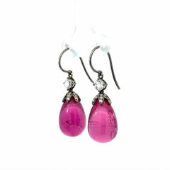 Gocce di rubelite e diamanti "Giardino di mezzanotte" di Dilys'