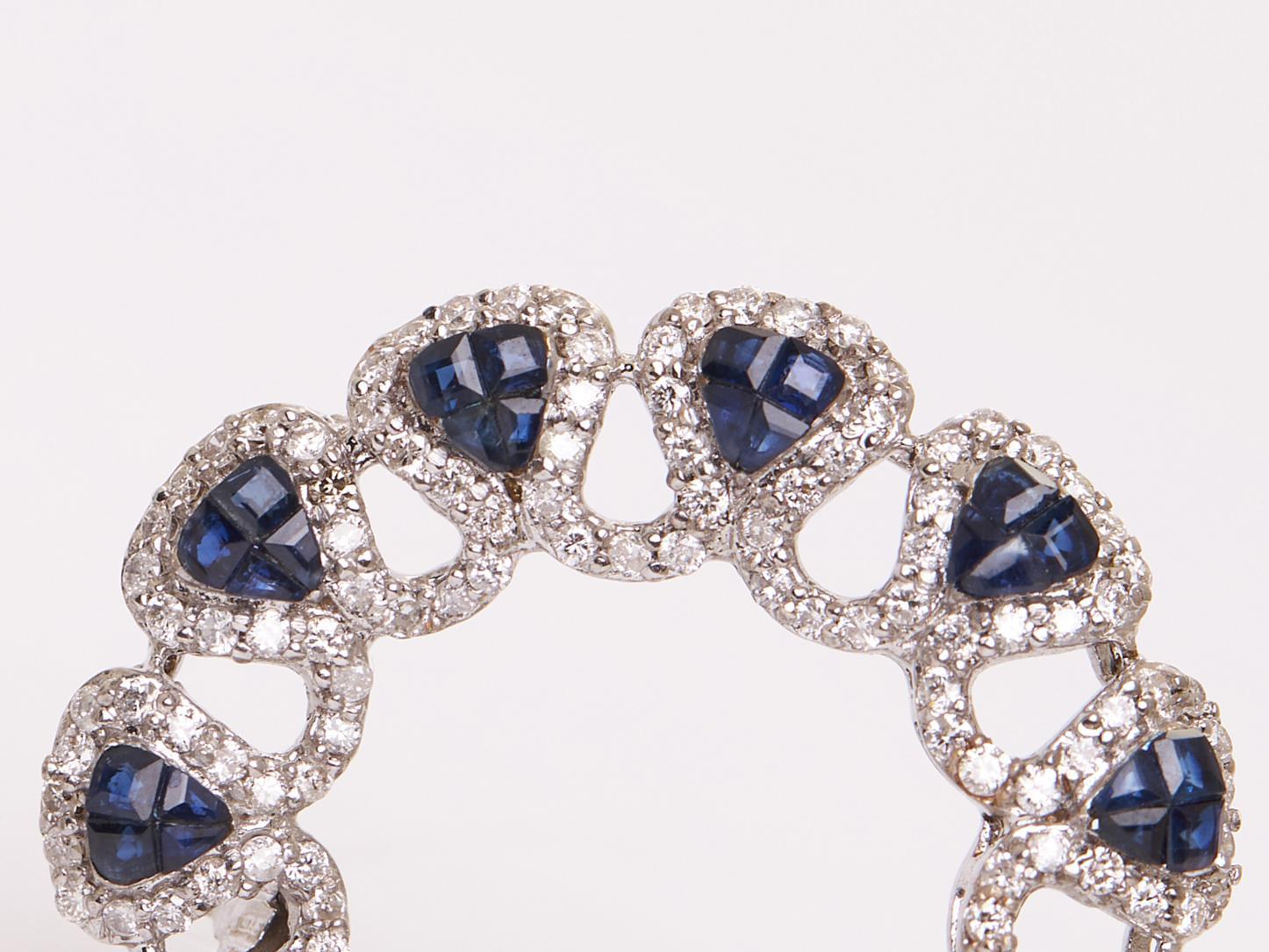Round Cut Midnight Halo Blue Sapphire Earrings in 14KT Gold For Sale