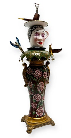Midnight Matinee, Ceramic and Found Object Assemblage Sculpture