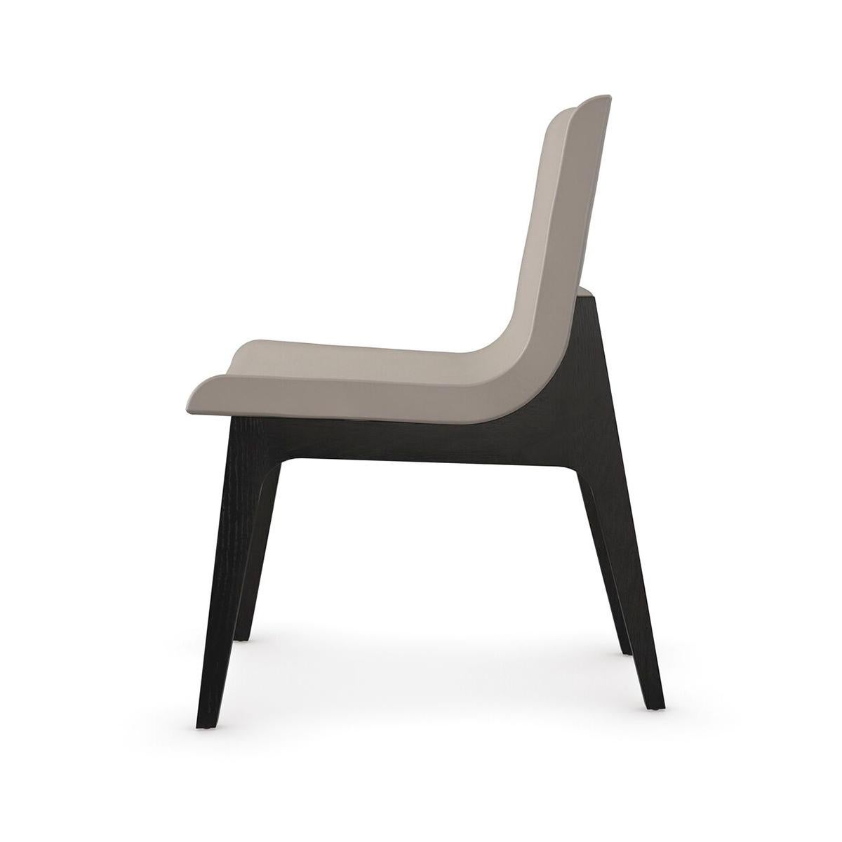 Midnight Modern Leather Dining Chair For Sale 3