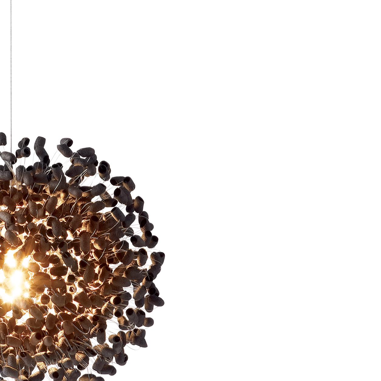 silk cocoon pendant light