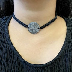 Midnight Moon Pave Diamond Necklace