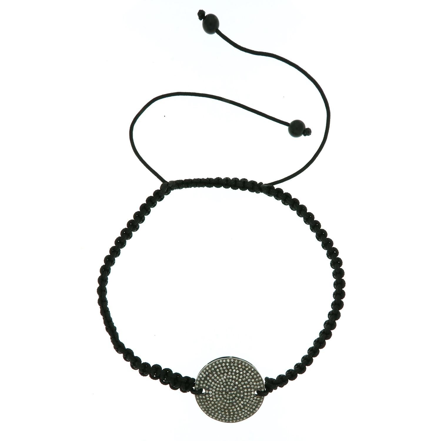 Midnight Moon Pave Diamant-Halskette (Gemischter Schliff) im Angebot