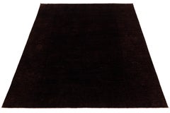 Midnight Obsidian Overdyed Hand-Knotted Modern Wool Area Rug 8 x 11