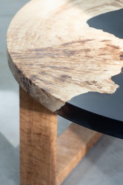 Midnight River Coffee Table - Cottonwood Burl & Smoked Resin