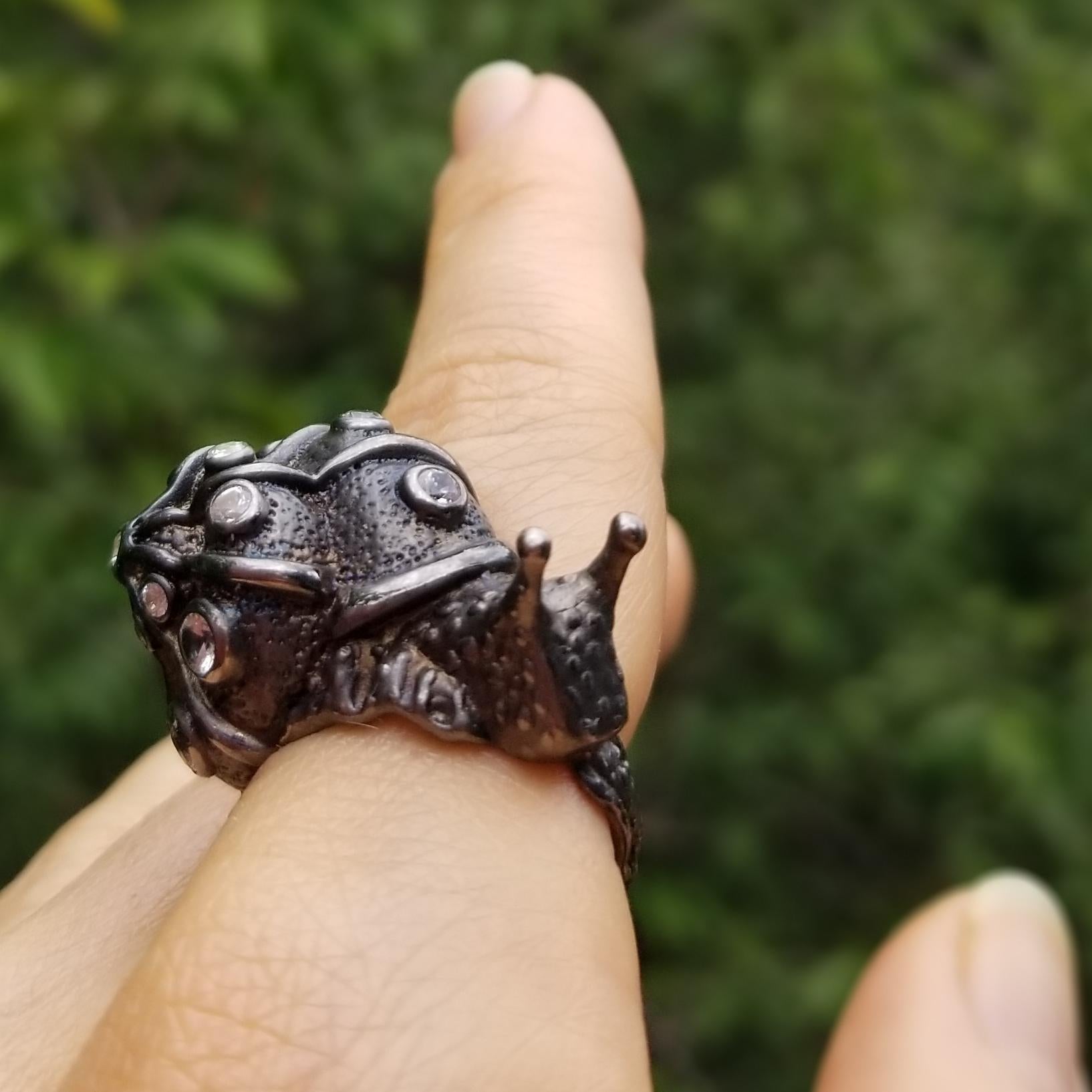 Contemporary Midnight snail ring For Sale