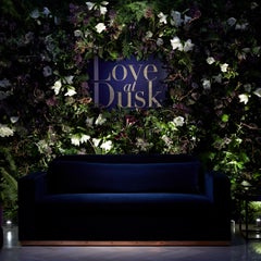 Midnight Sofa, Modern Classic Velvet Sofa on Metal Plinth