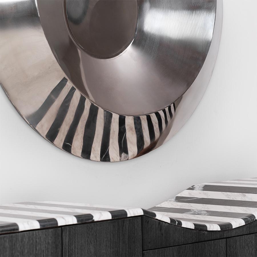 Modern Midnight sun mirror For Sale