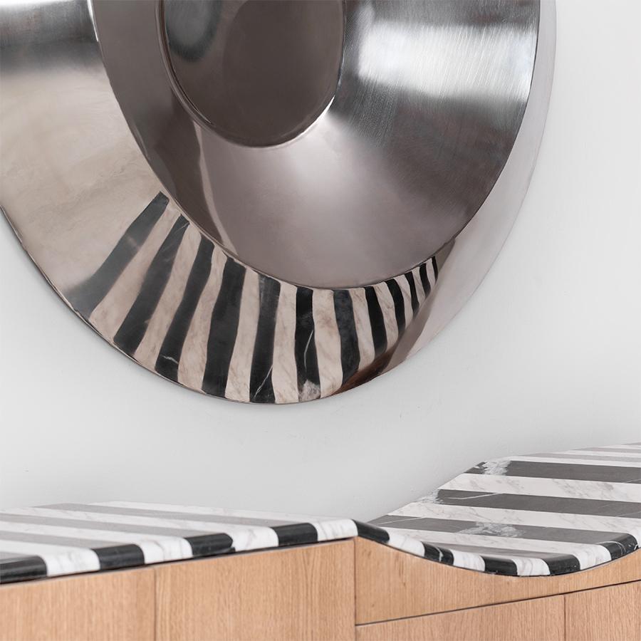 Polished Midnight sun mirror For Sale