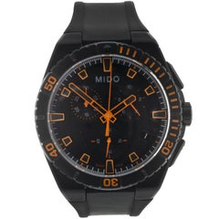 Mido Black PVD Stainless Steel Ocean Star Captain Chronograph